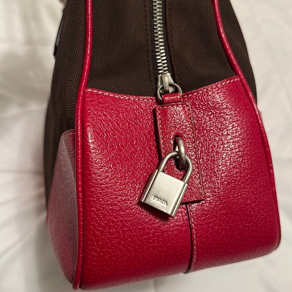 Prada Bowler Canvas and Leather Satchel - Picture 5 of 16